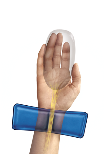 Gel mouse pad with wrist support, blue (MP-GEL-B)