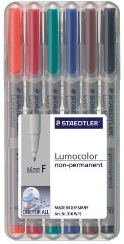 Buy Staedtler Lumocolor Non-Permanent 316WP6 Fine Line 0.6mm