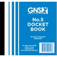 Docket Books No 5  Duplicate with Carbon 100x120mm #00553 comes with 2 sheets of carbon paper per book