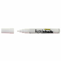 Chalk Marker Texta Liquid Dry Wipe 4.5mm White Card of 1 Bullet tipped #387970S