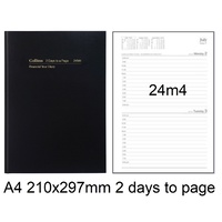 Diary Financial A42 25/26 24M4 A4 2 days to page Black Collins 297x210 24M4.P99-2526 stock due late march