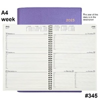 Diary 2025 VANESSA 345.V55-25 A4 Week Lilac Purple 1hr 8am-7pm WTO 297x210mm