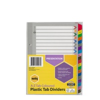 Divider A5 Marbig Reinforced Board A to Z Coloured 35043F