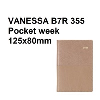 Diary 2025 VANESSA B7R 355.V49-25 week Rose Gold POCKET WTO week WIRE-O BOUND 355v49