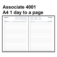 Diary 2025 Debden Associate  4001.V99-25 A4 Day to page BLACK PVC 8am - 6pm, (1/2 hourly)