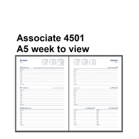 Diary 2025 Debden Associate  4501.V99-25 A5 week PVC 9am - 5pm, 1 hourly WTO