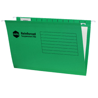 Suspension Files Marbig  FC Green With Tabs + Inserts 8100254 Box 25 REINFORCED