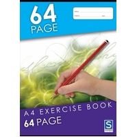 Exercise Books A4 8mm Ruled  64 Page Pack 20 E864 Sovereign 