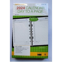 DayPlanner  DK1100 2025 DAILY DATED Refill Desk Edition Organiser 216x140mm page size #DK1100-25