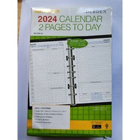 DayPlanner  DK1200 2025 refill 2 pages PER DAY ONE YEAR Desk Edition #DK1200-25