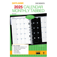 DayPlanner DK1310 2025 Refill MONTHLY DATED ONE YEAR TAB REFILL Desk Edition Organiser #DK1310-25