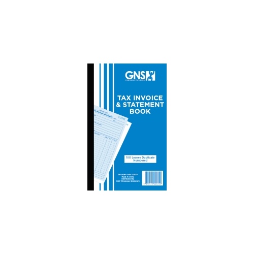 Invoice Statement Book 125x200mm Duplicate Carbon #572 GNS #142802 8x5 inch SAME AS THE OLYMPIC 624 pack of 10 #100697417