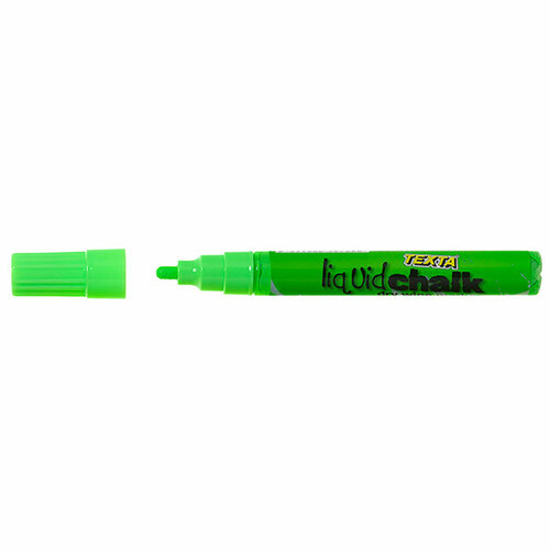 Chalk Marker Texta Liquid Dry Wipe 4.5mm Green Card of 1 0387960Bullet tipped