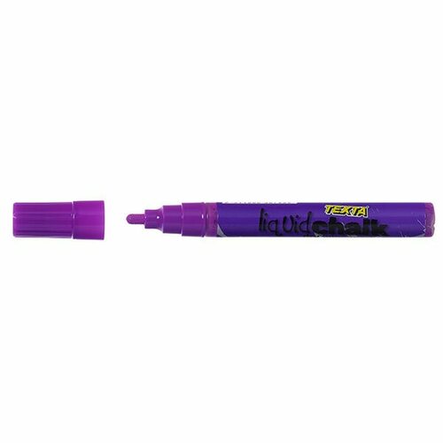 Chalk Marker Texta Liquid Dry Wipe 4.5mm Purple Card of 1 0387980 Bullet tipped #NOT FOR BLACKBOARDS,