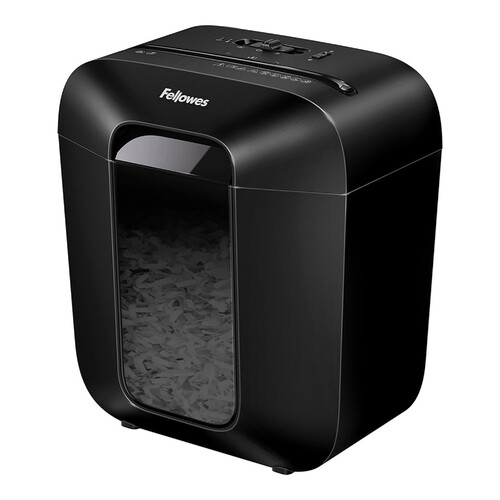 Shredder  6 sheet cross cut confetti Fellowes Powershred LX10 Light use for individual users in the home and home office 4x37mm cross-cut replaces 36C