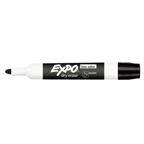 Whiteboard Marker Sharpie Bullet Black Box 12 82001 Expo