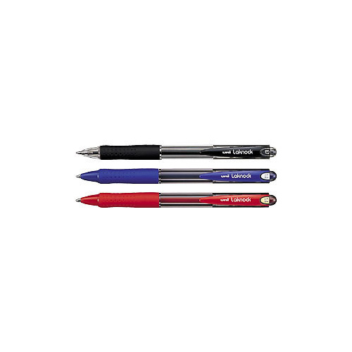 Pens Uniball SN100M BP RT Laknock Medium Blue Red Black box 4 SN100MCASS