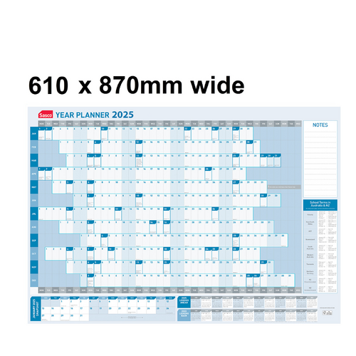  Year Planner 2025 Sasco 610x870 10580 STD METRO deliveries only, no country options #1058025