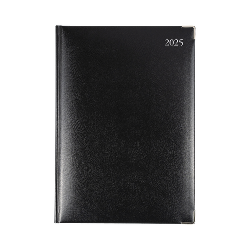 Diary 2025 Bonded Leather A4 149.B99-25 Day to page Management 8am - 6pm 1/2 hourly 