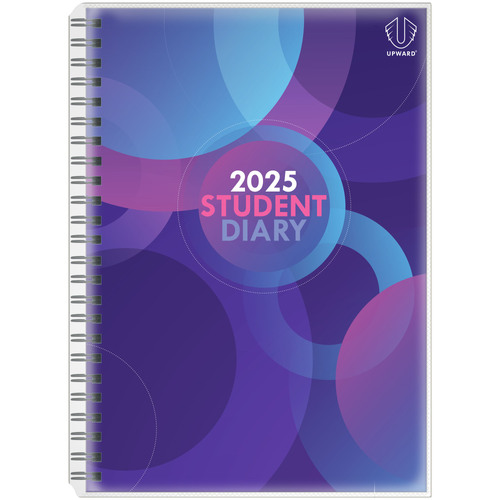 Diary 2025 Upward 4400 Student Diary Week Opening B5 Wire-O Bound PVC WTO 255x190mm